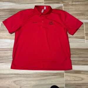 Clique Glock Range Perfection Polo Shirt Mens XL Red Performance Short Sleeve